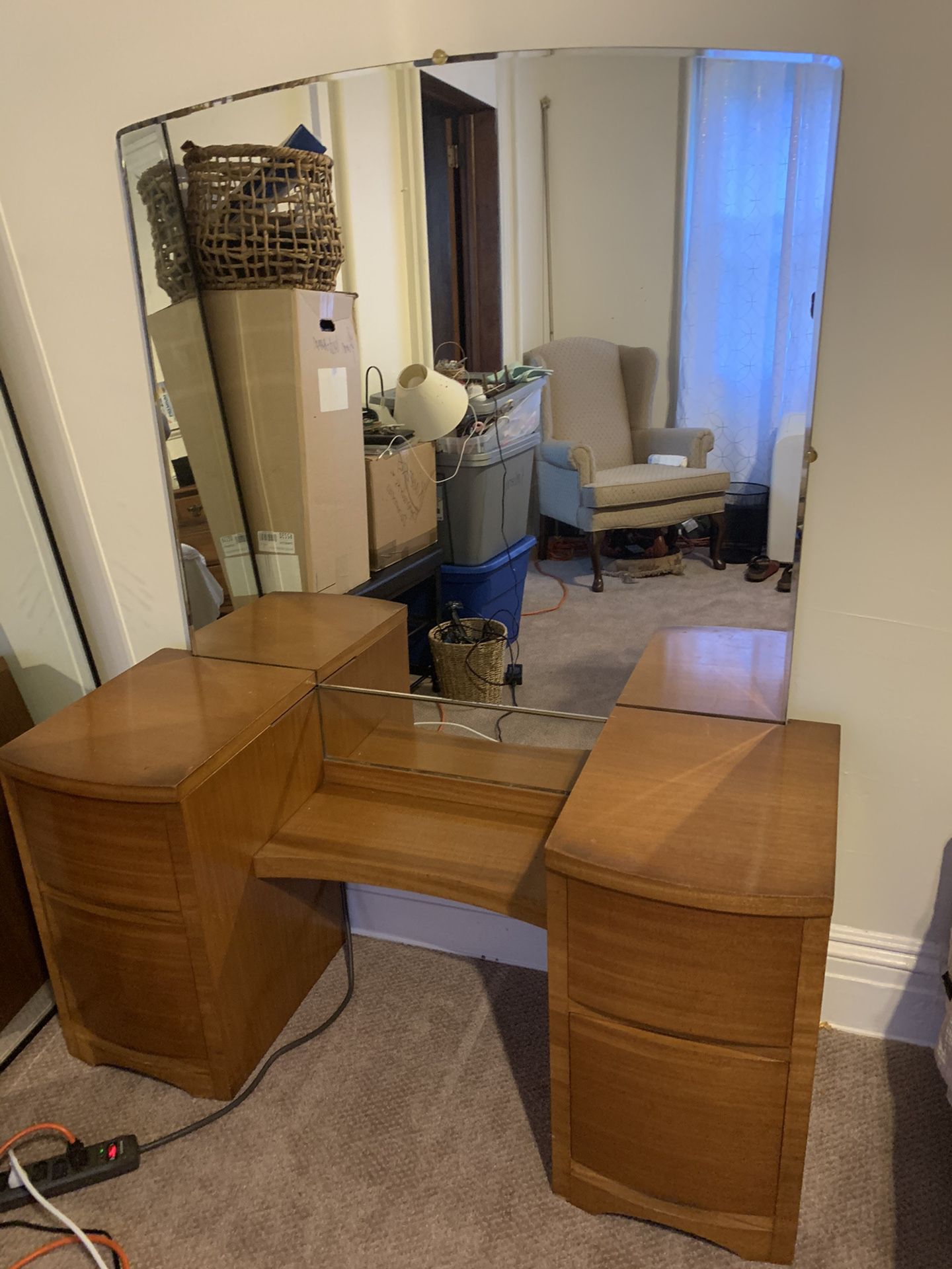 Hardwood Dresser + Mirror