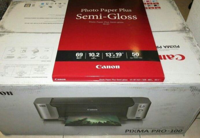 Canon Pixma Pro-100 Inkjet Photo Printer w/ Paper