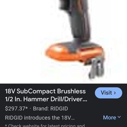 Rigid Subcompact.  Drill And saw