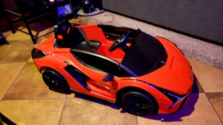 Hot Red Lamborghini Toy Ride-On