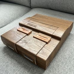 Custom Wood Grain Veneer Super Nintendo SNES 