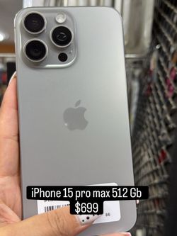 Unlocked - iPhone 15 pro max 512 Gb and clean imei