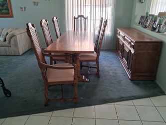 Century Dining Room Table, Chairs and Buffet
