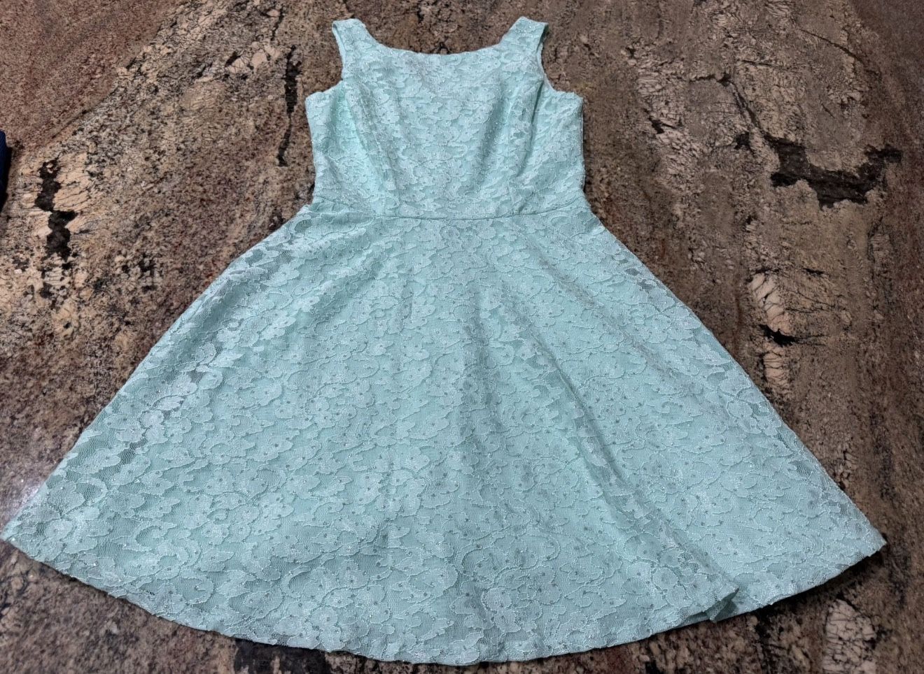 NEW Junior (TEEN) Size 5 Speechless Ice Blue Green Sparkly Lace Dress Party, Wedding Dress Dressy