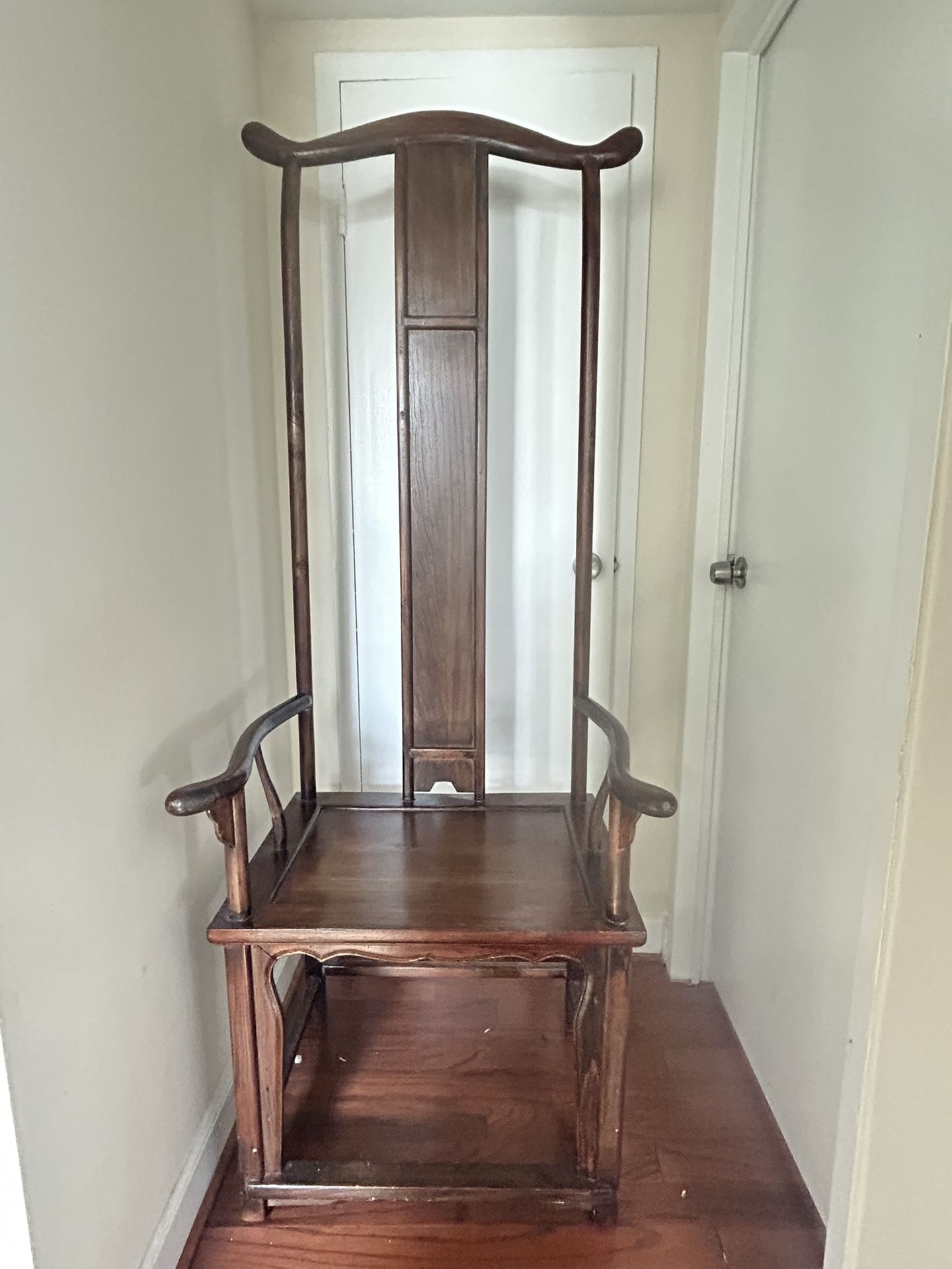 Asian Tall Ming Elmwood Chair