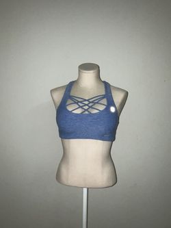 Lorna Jane Blue Strappy Sports Bra Sz S