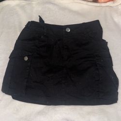 Black Cargo Skirt Size S