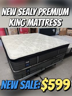 NEW SEALY PREMIUM KING MATTRESS (WITH POSTUREPEDIC TECHNOLOGY)