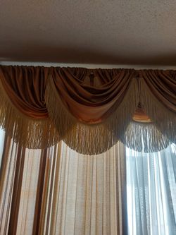 Gold drapery with valance
