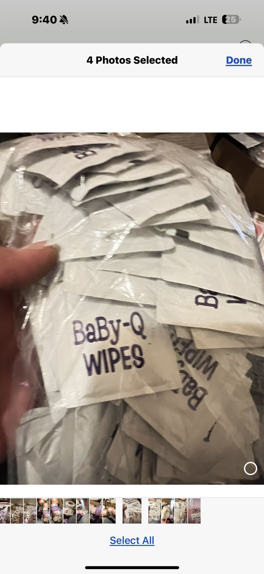Halloween Barbecue Baby Shower “Baby-Q” Purple Decorated 50+ Wet Knapp Wipes For Hand Cleaning After B-B-Q Eating Retail:$55