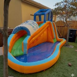 Water Slide Pool With Upgraded Pump