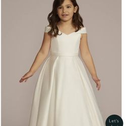 Satin Flower Girl dress & Sash 