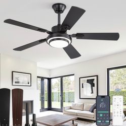52” Ceiling Fan with LED Light and Remote Control
