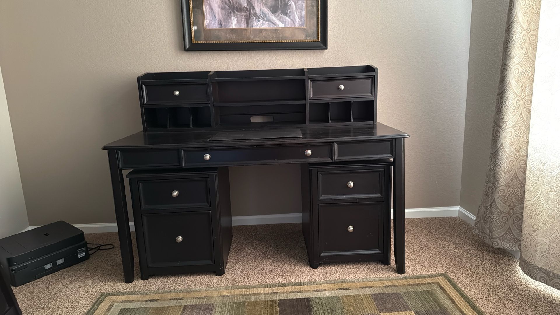 Ashley Desk 48 Inch With Credenza 2 Filing Cabinets