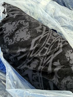 Black Burnout Stretch Velvet Dead Stock Fabric 165 Yards - 2 -5’ Rolls