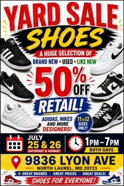 Yard sale shoes and more