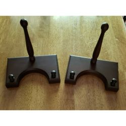 2  Handmade Wood Display Stands.  Use For Collector Plates Or Pictures  Etc.