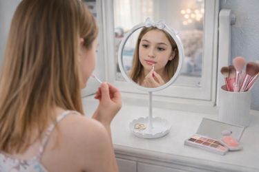 Room to Room Vanity Mirror – White Bow Accent – New in Box