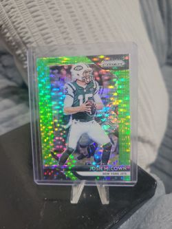 Josh Mc Crown  panini prizm neon green Pulsar Prizm football card