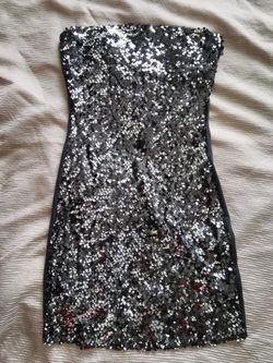 Black sequin dress