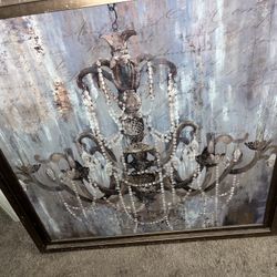 Large Chandelier Oil Painting