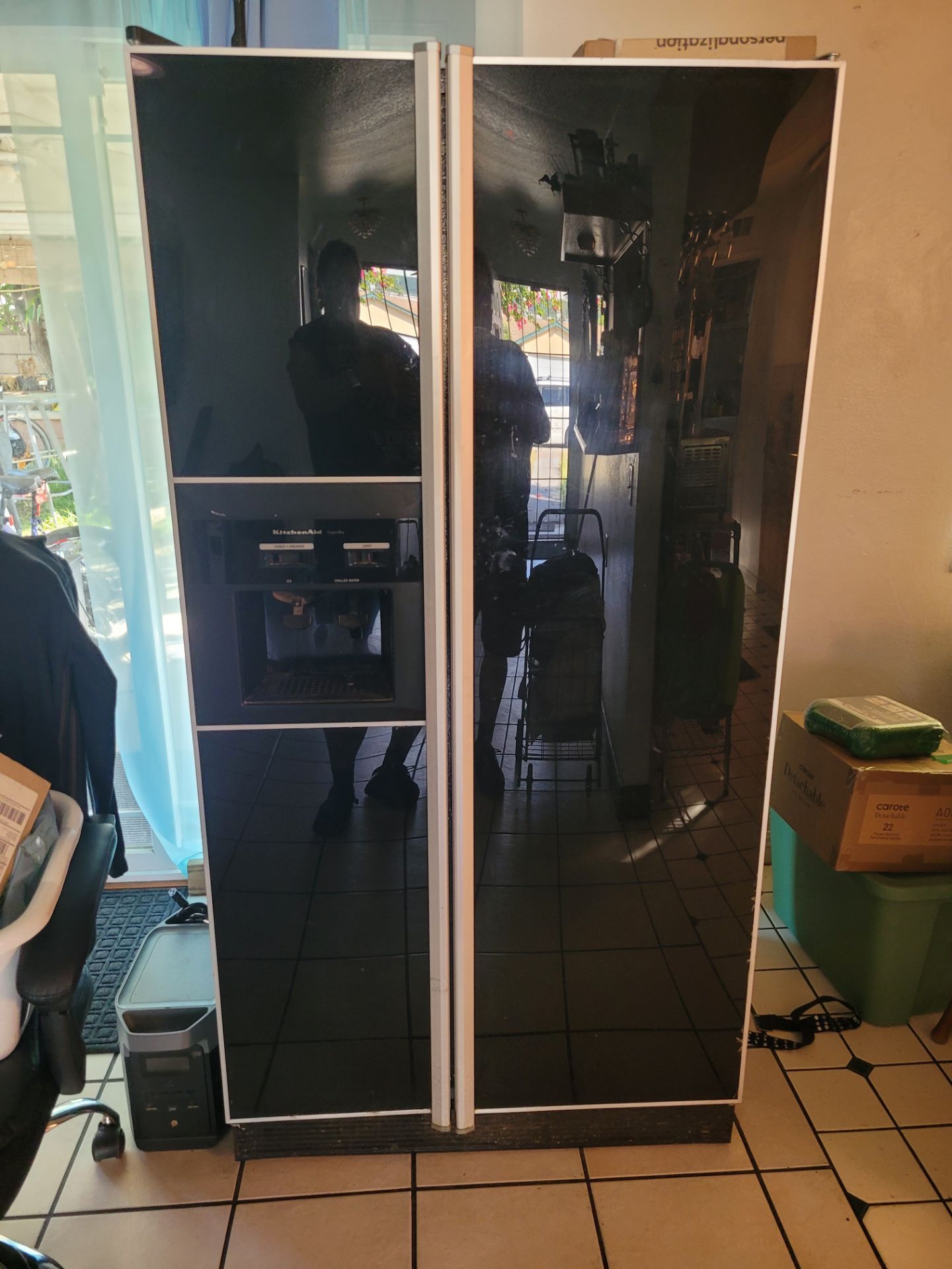 Black Kitchen Aid Superba refrigerator for sale..$50