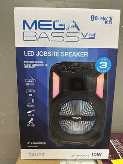 Mega Bads LED Jobsite Speaker 8” Brand New
