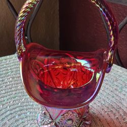 Vintage Indiana Glass basket