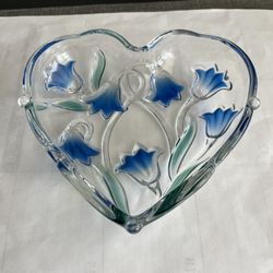 Mikasa Bluebells Flowers Heartshaped Crystal