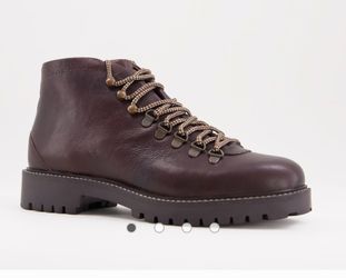 dark brown leather Walk London chukka boots