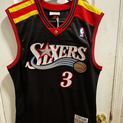 Allen Iverson Philadelphia 76ers 2006-07 Black Swingman Player Jersey 