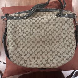 Gucci Large bag drk green Leather Handle