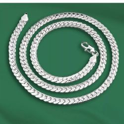 24" Solid .925 Sterling Silver Stamped 6mm Miami Cuban Link Necklace 