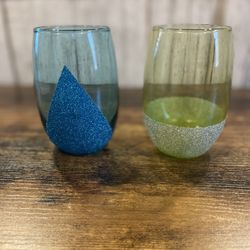 Set Of 2 Stemless Wine Glasses