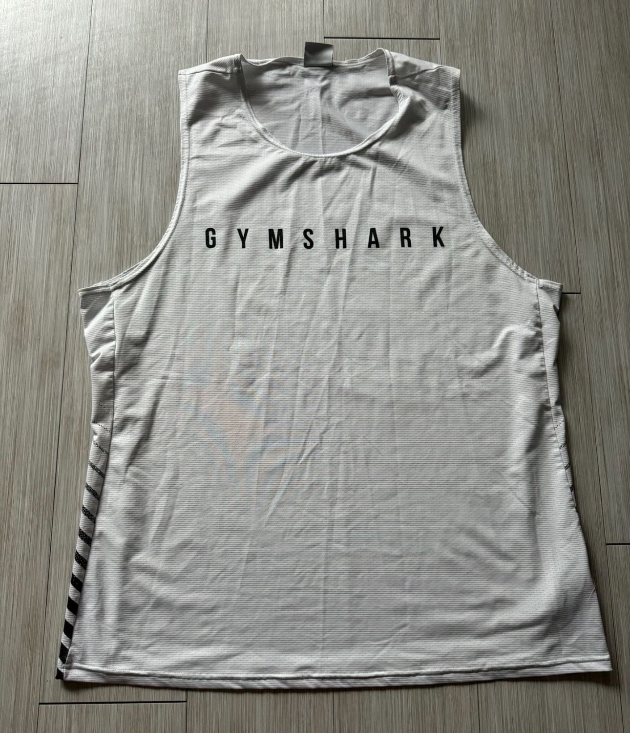 New Gymshark Men’s White Gym Workout Training Tank Top Size XL