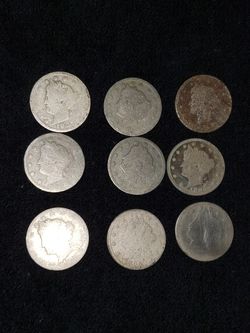 9- partial/no date V nickels