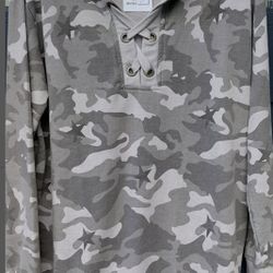 Camo Star Hoodie with Lace Up Front (NWT)