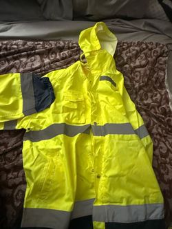 OccuNomix Hi-Vis Reflective Waterproof Rain Jacket – Size 2X – ANSI Class 3