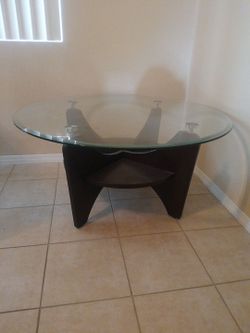 Round Glass Top Coffee Table