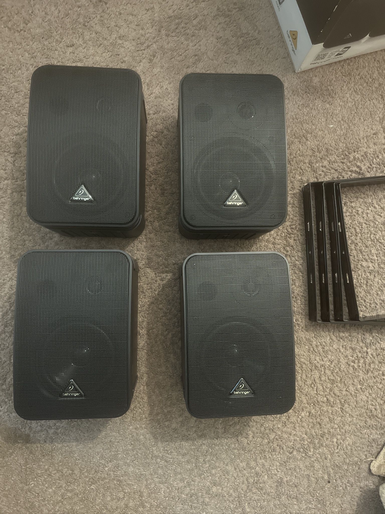 Behringer BK Monitor Speakers (4-Piece Set) – Works Perfectly
