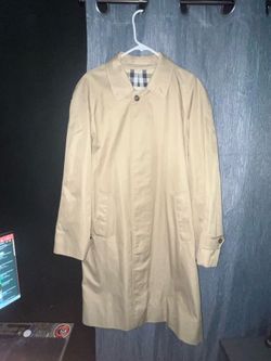 Authentic Burberry London Made in England Nova Check Lined Car Coat Beige Trench Jacket