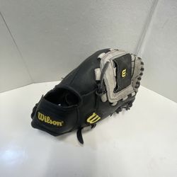 Wilson A360 12" Youth Glove  A03RB15 Genuine Leather Black/Gray  RHT Right Hand