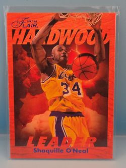 Fleer 1997-98 Flair Hardwood Leaders Shaquille O'Neal Lakers #3 Insert