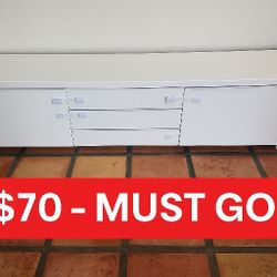 White TV Stand – $70 – Must Go!