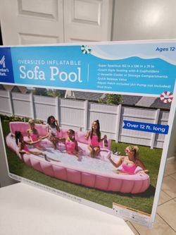 Member's Mark  Oversized Inflatable  Sofa Pool PINK