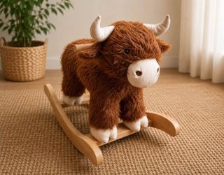Pottery Barn Kids Highland Cow Rocking Toy