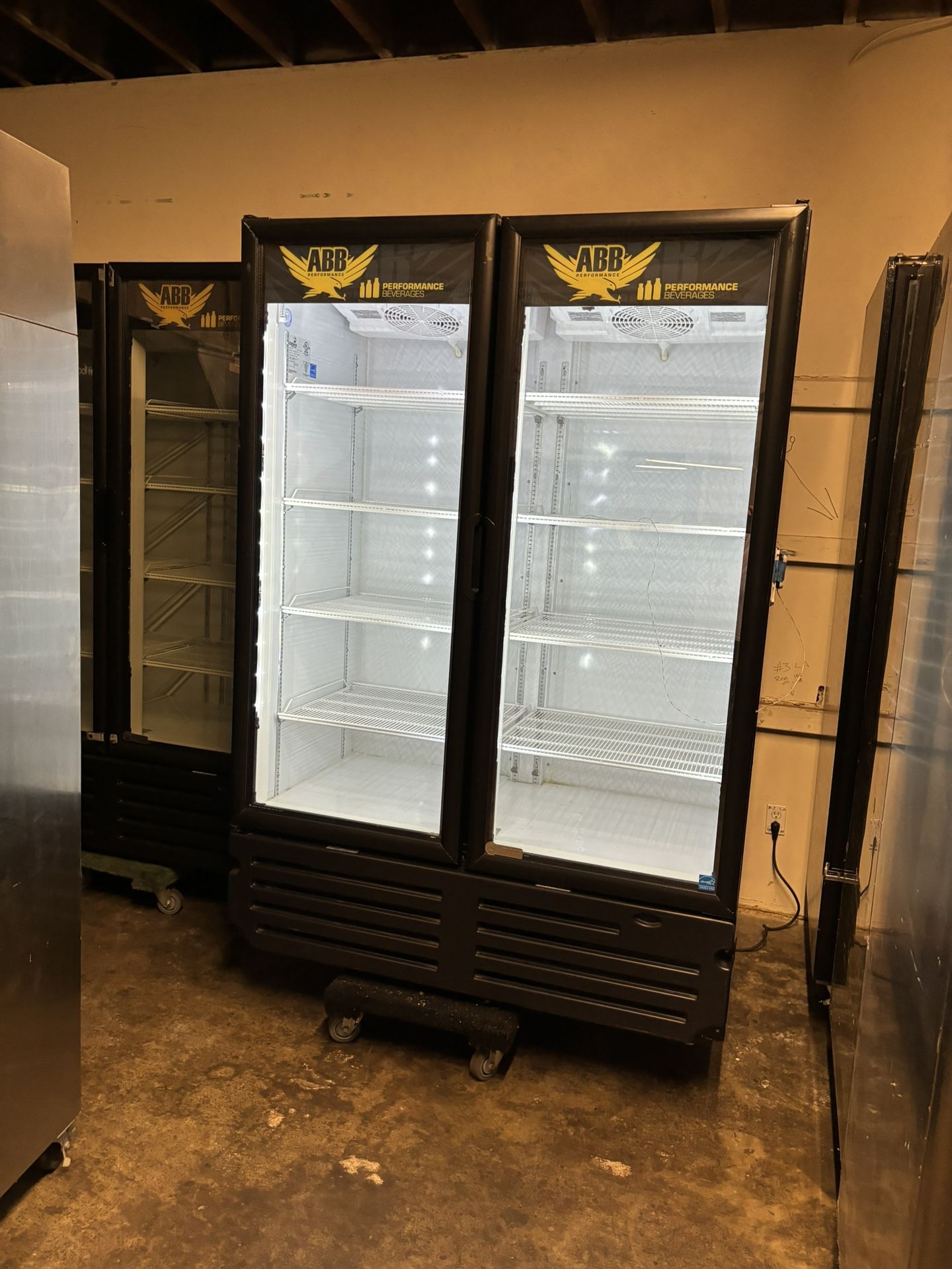 2 Door Glass D Beverage Cooler