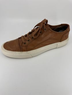 Frye Mens 11.5 Cognac Leather Low Top Sneaker Left Shoe
