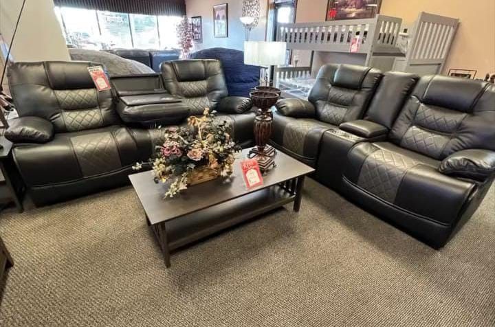 Leather Fabian Double Reclining Sofa