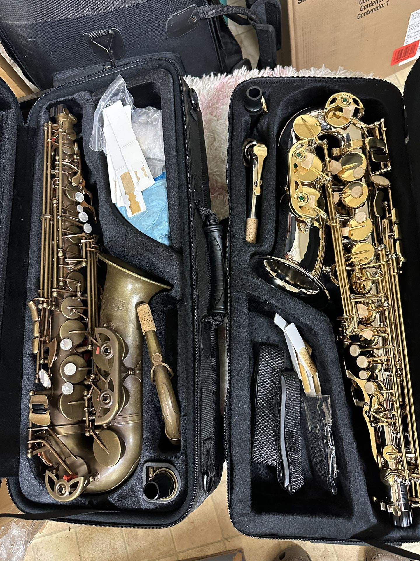 Antique Style and Silver Gold Alto Saxophones $350 Each Firm